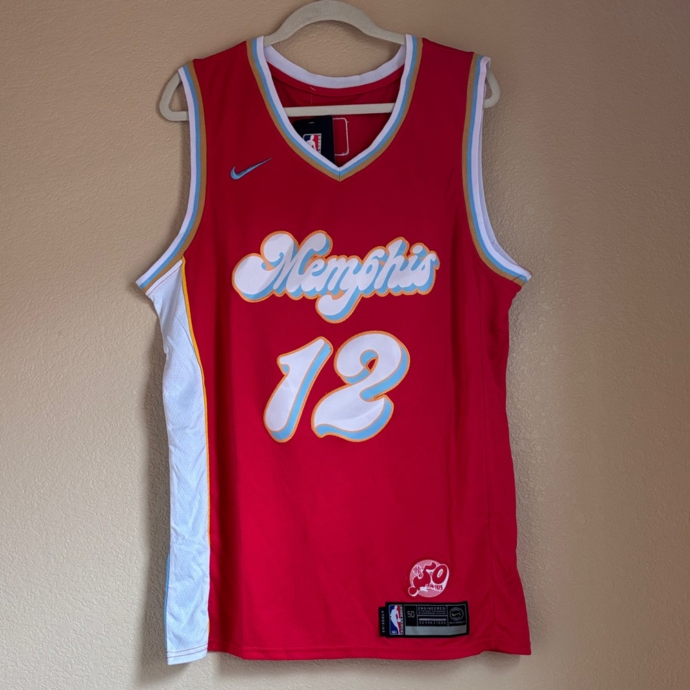 Morant Nike Red Memphis Basketball Jersey